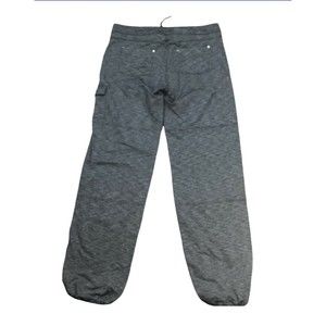 Athleta Marled Grey Drawstring Ankle Relaxed Jogger Sweat pants Size L Tall